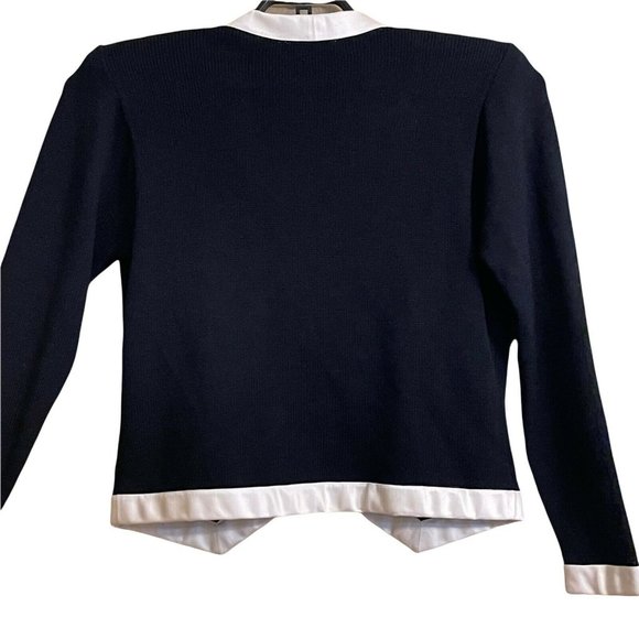 St John Neiman Marcus Women Formal Top 8 Satin Santana Knit Vintage Shoulder Pad - Picture 11 of 12